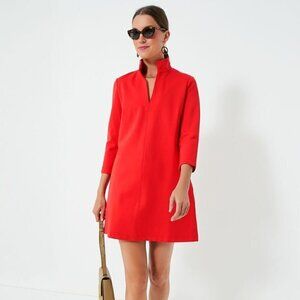 Tuckernuck Poppy Red Ponte Clifton Chic Mini Dress Stand Collar- Sz XXXL